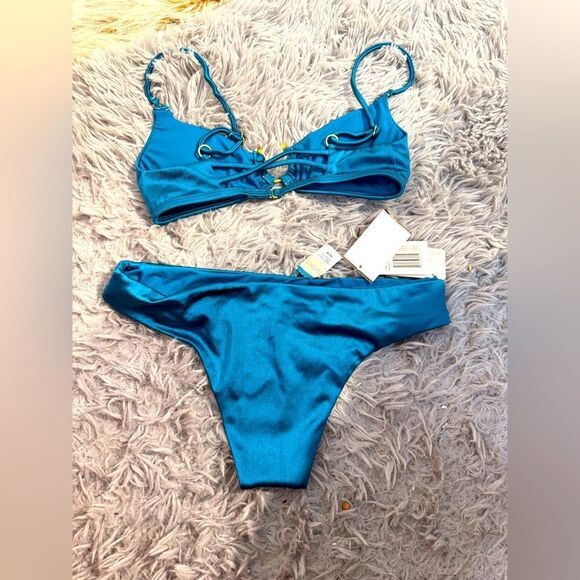 NWT LSPACE Toni Bikini Set Sz M Mediterranean - Picture 5 of 9